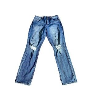 Articles of Society Denim Jeans Size 28 (6) Straight Mid Rise Distressed Knees